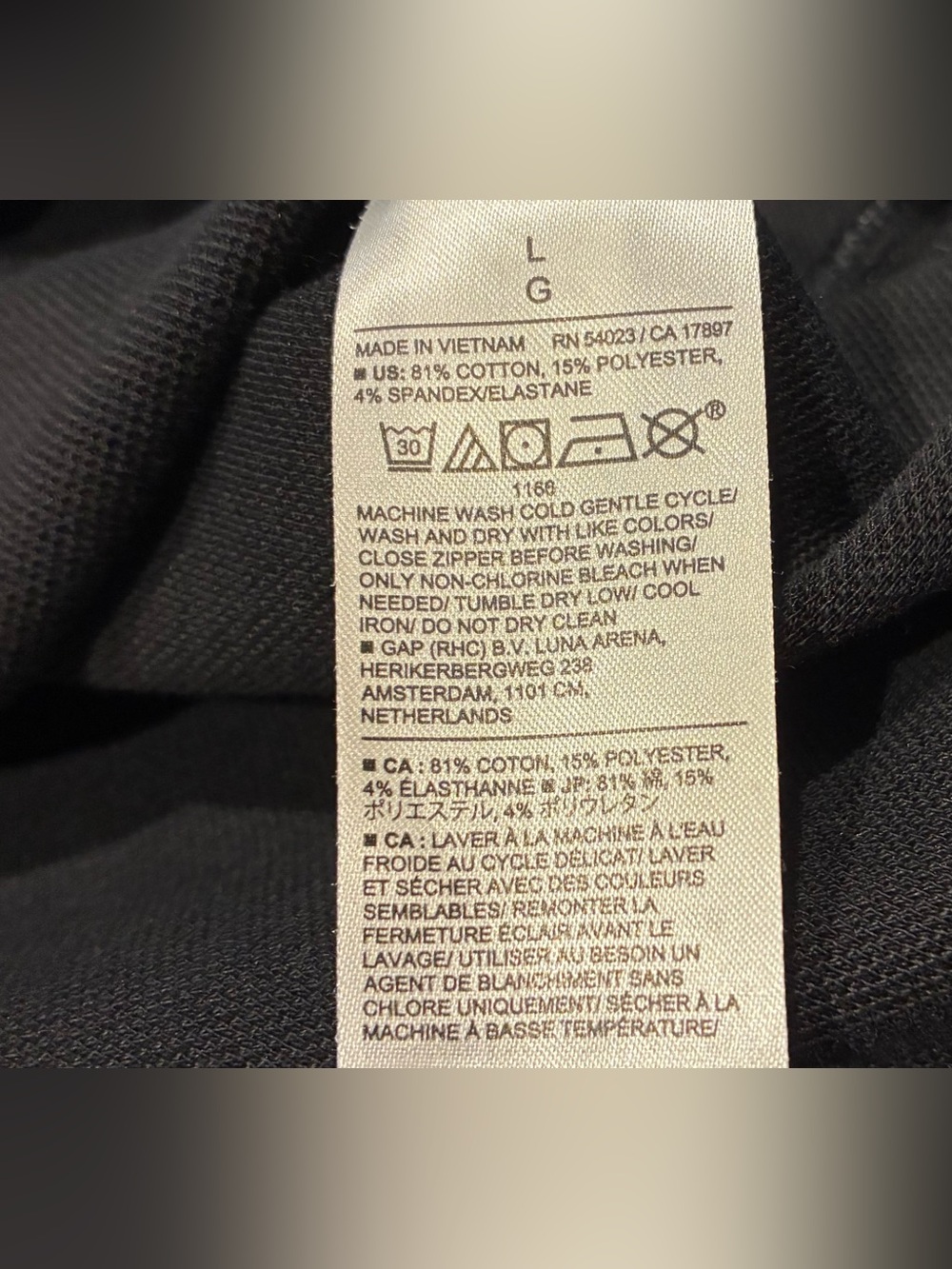 banana republic Jacket Asymmetrical Mock Neck 2way Zip Black SZ. Large NWOT - Picture 4 of 16